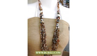 Beads mixed Shells Layered Necklaces Fashion